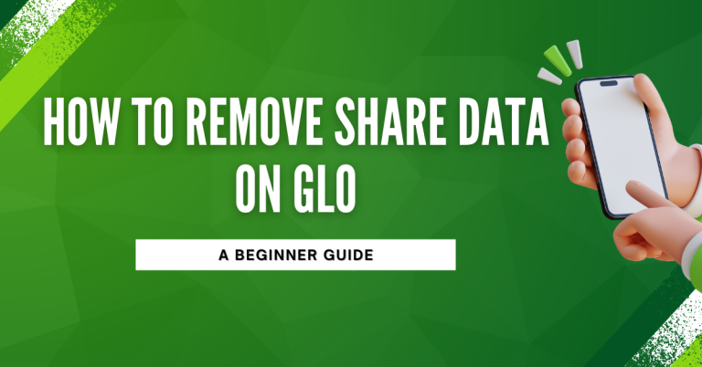 How To Remove Share Data On GLO