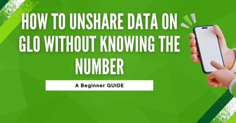 How To Unshare Data On GLO Without Knowing The Number